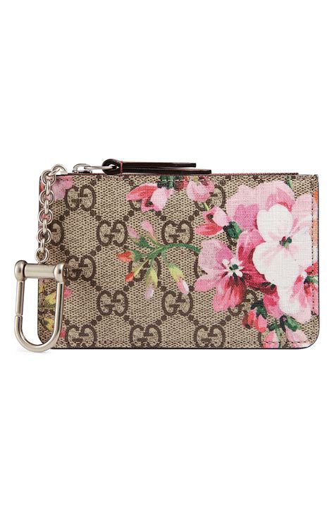 gucci blooms cosmetic pouch|Gucci blooms key pouch.